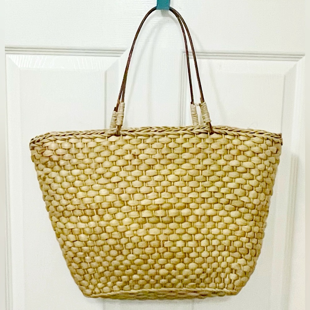 Vintage Woven Tote Purse Handbag